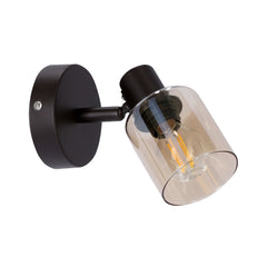 Applique murale Agra noire, verre