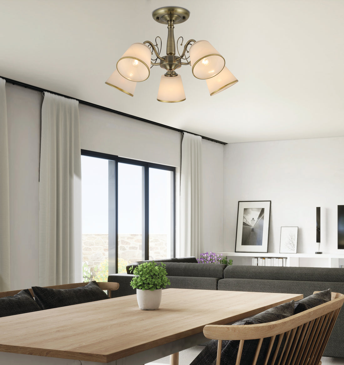 Suspension luminaire | Losanna Laiton
