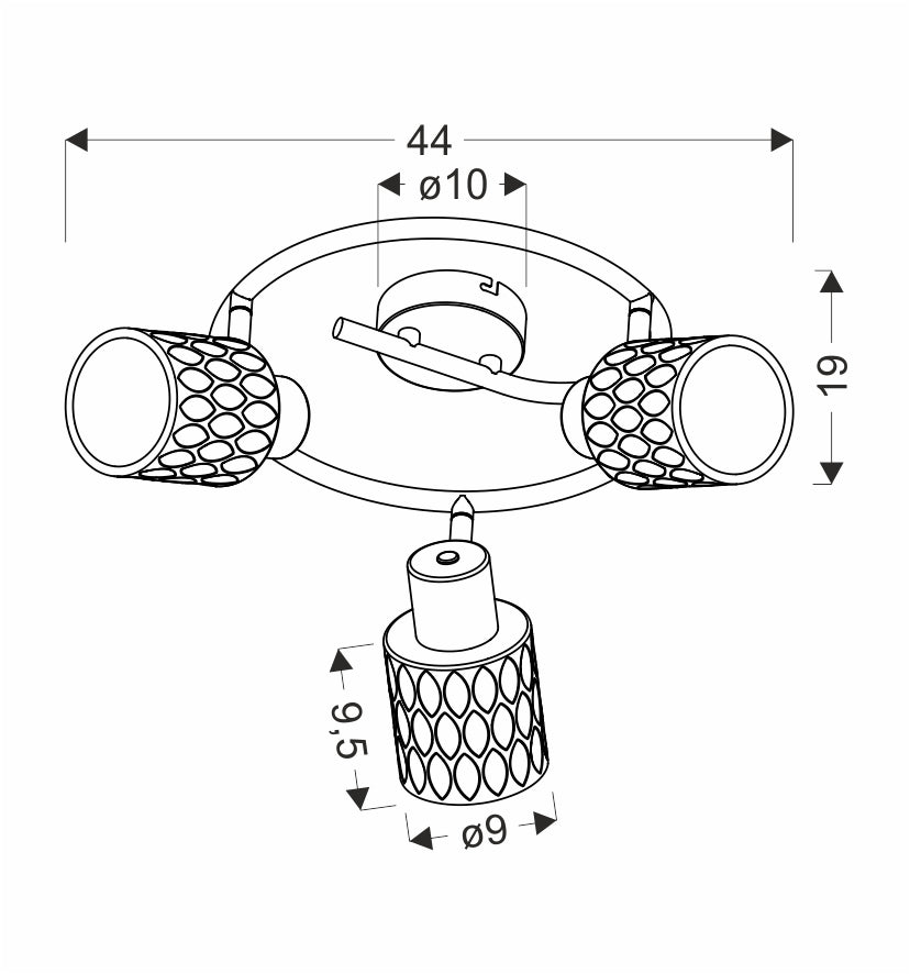 Luminaire plafonnier | Bill Noir