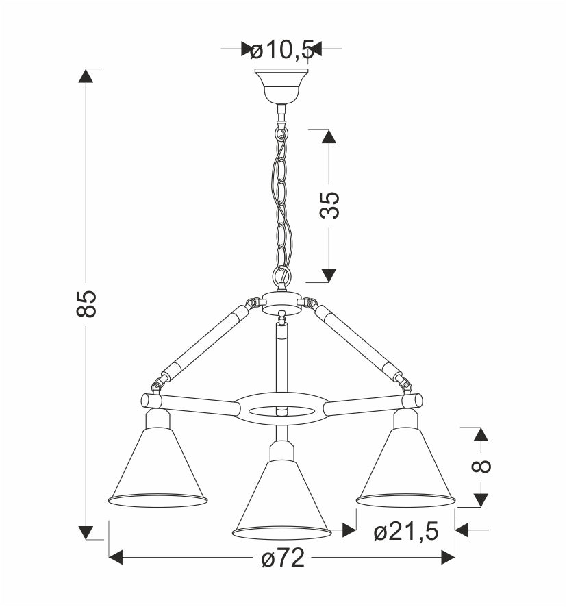 Suspension luminaire | Negru