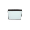 Plafonnier LED Quattro noir, verre