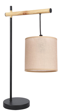 Lampe à poser Combi noire, tissu