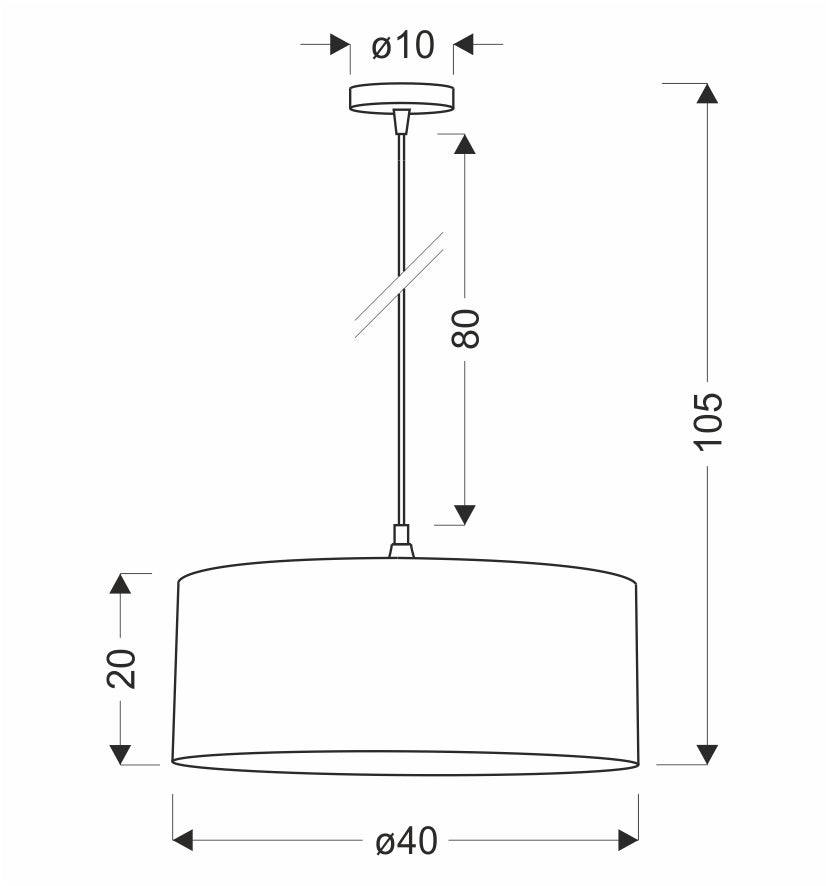 Suspension Shanti noire, tissu (réf. 31-38654)