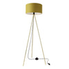 Lampadaire Vanti doré, tissu