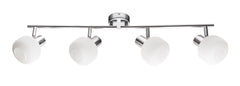 Plafonnier Andrus 4 lumières argenté, verre