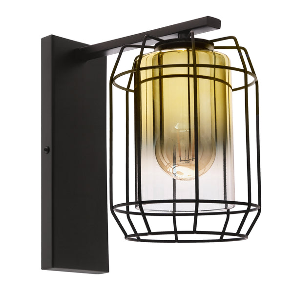 Applique murale Jonera noire, verre