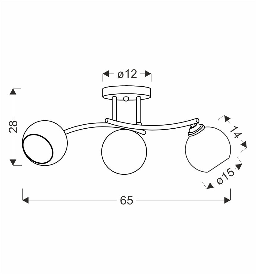 Luminaire plafonnier | Calmo Noir