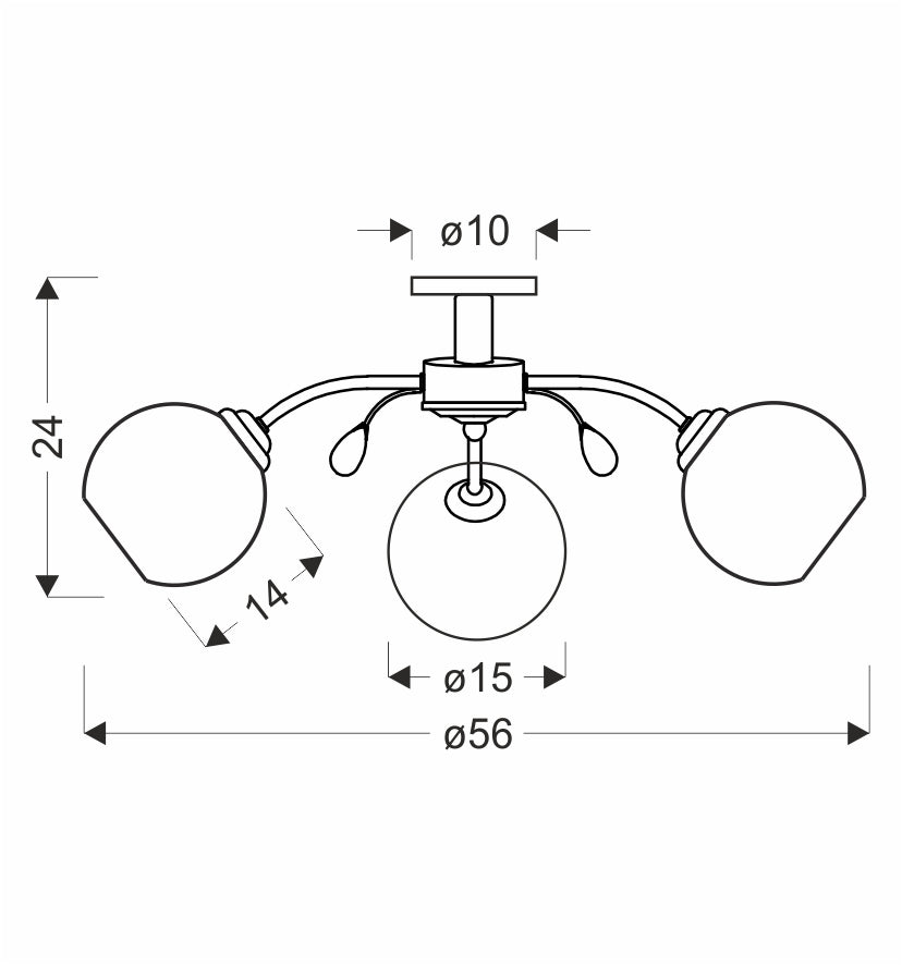 Luminaire plafonnier | Pinsa Argenté