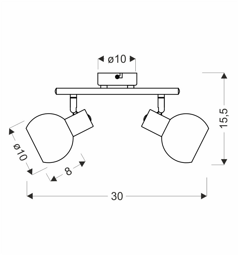 Luminaire plafonnier | Novo Argenté