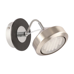 Applique murale Earth nickel satiné et wengé, bois