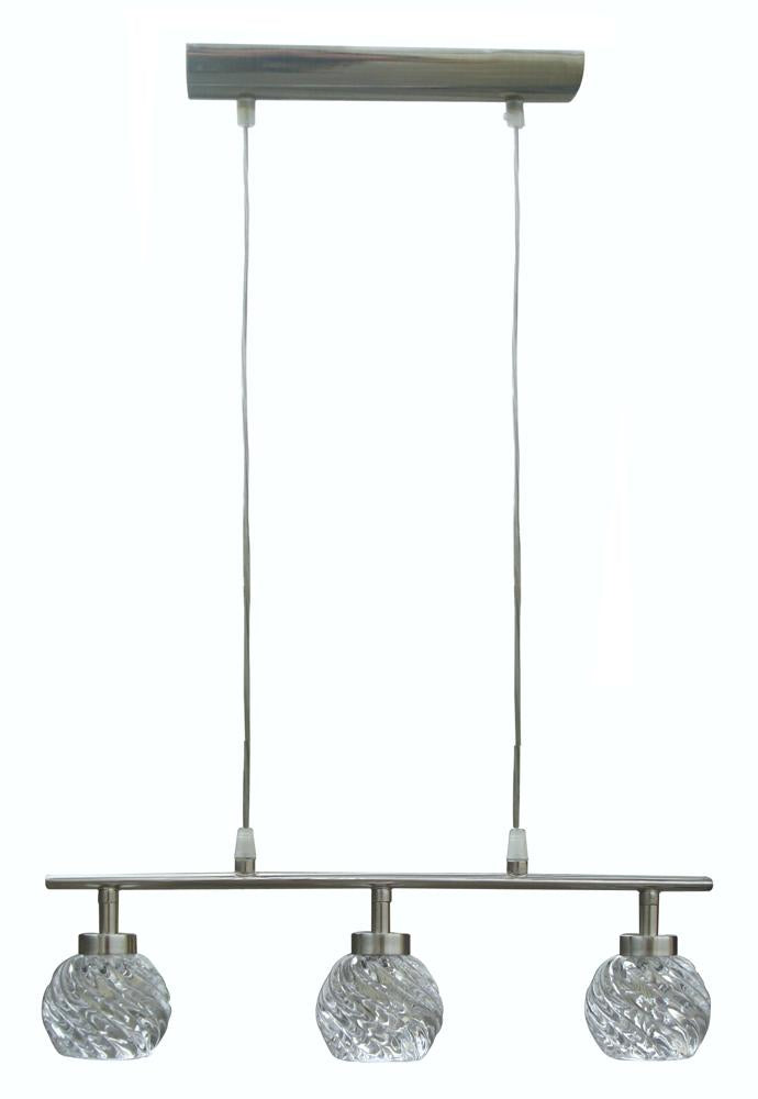 Suspension Gira nickel satiné, cristal