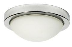 Plafonnier Roda 2 lumières chromé, verre (réf. 11-74044)