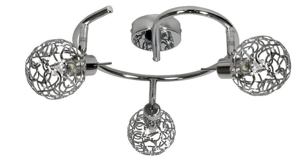 Plafonnier Puzzle Spirala 3 lumières chromé