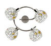 Plafonnier Aron Spirala 4 lumières, cristal