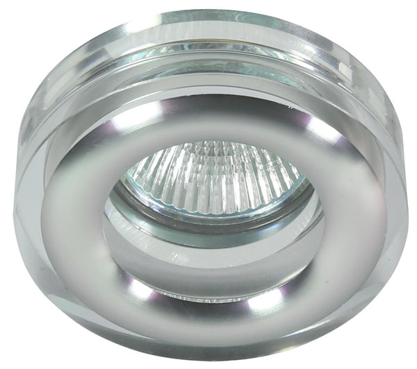 Spot encastrable SK-81 rond chromé et transparent, verre