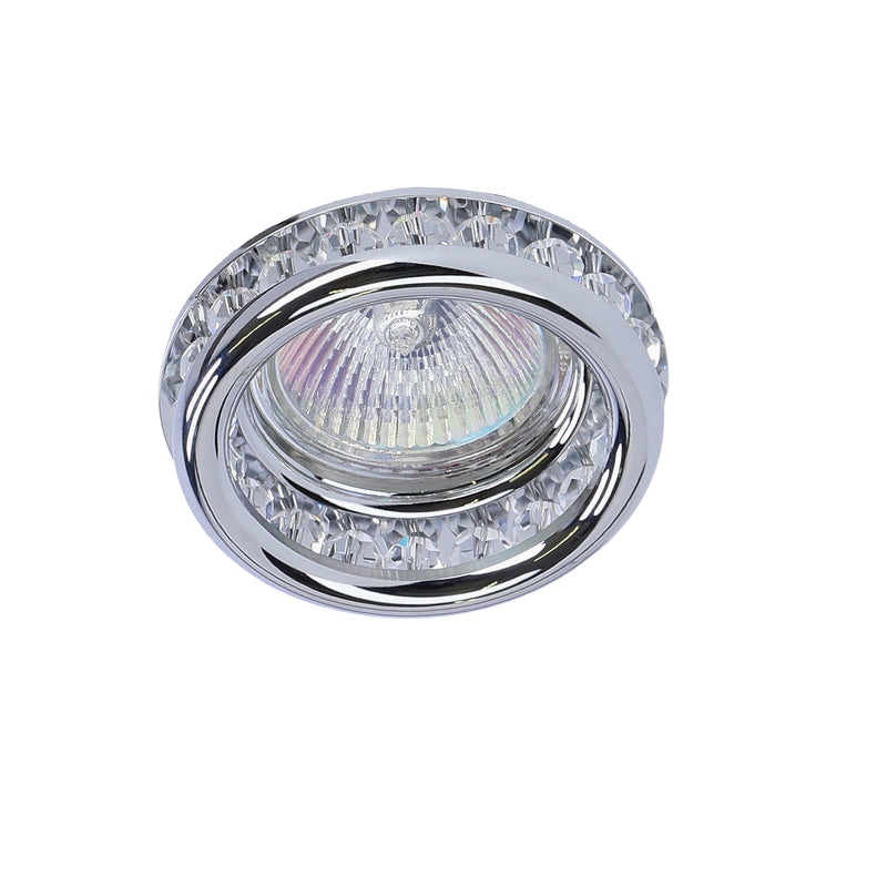 Spot encastrable SK-79 chromé et transparent, verre