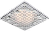 Plafonnier Mosaic 2 lumières argenté, verre