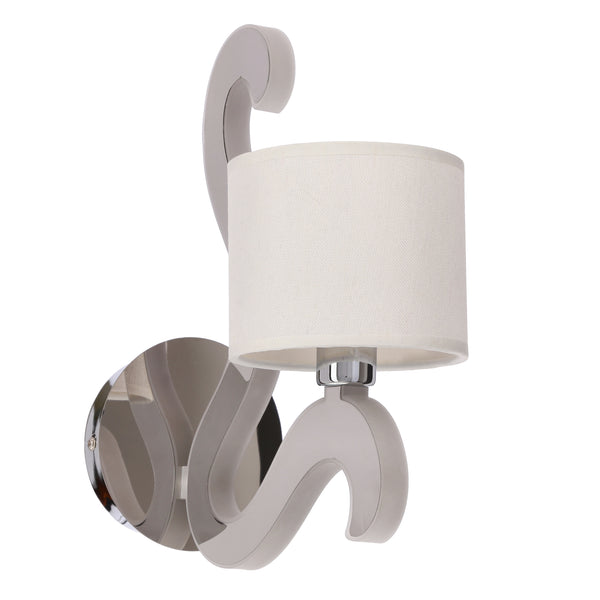 Applique murale LED Ambrosia 1 chromée, tissu