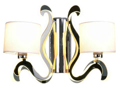 Applique murale LED Ambrosia 1 cuivrée, tissu