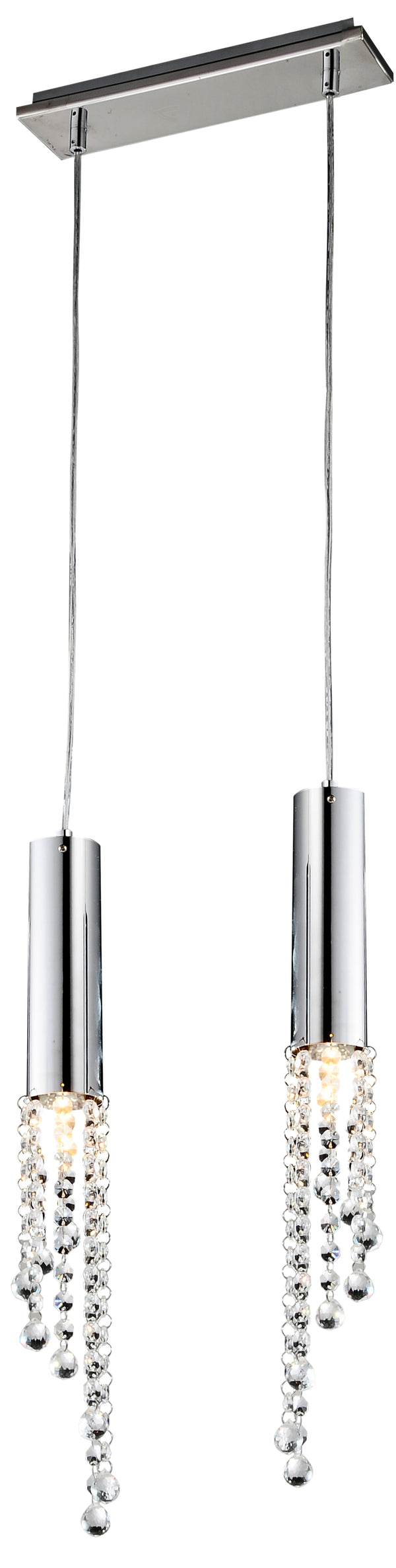 Suspension Duero 2 lumières chromée