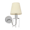 Applique murale Ruti chromée et beige, tissu