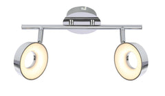 Plafonnier LED Isla 2 lumières chromé