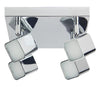 Plafonnier LED Forma 4 lumières chromé