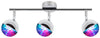 Plafonnier LED Party 3 lumières RGB chromé, L 56 cm