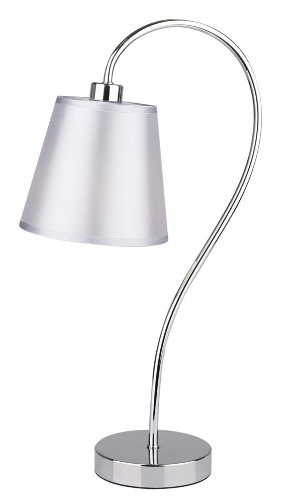 Lampe à poser Luk chromée, tissu
