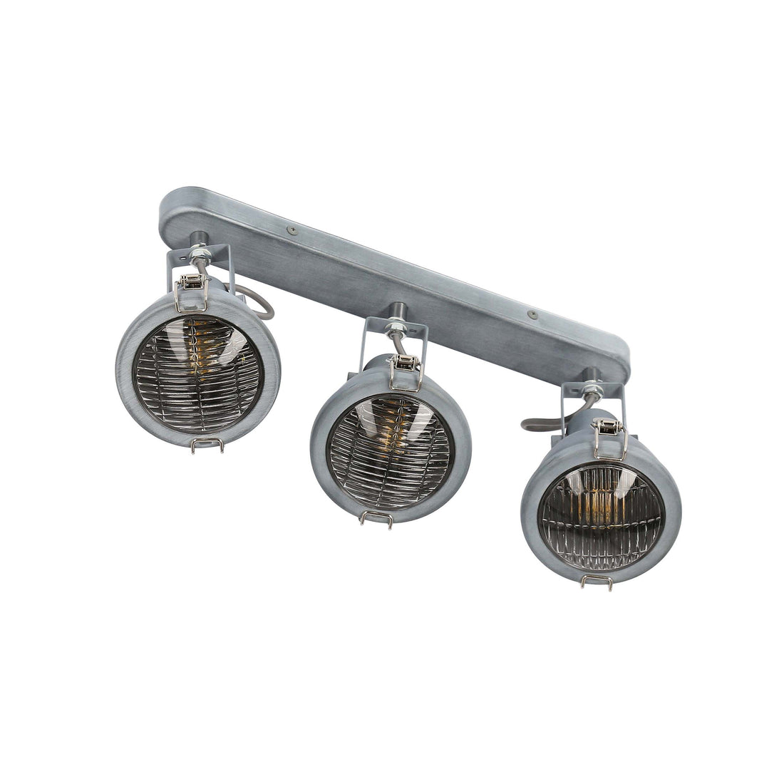 Plafonnier Crodo 3 lumières gris, L 54 cm