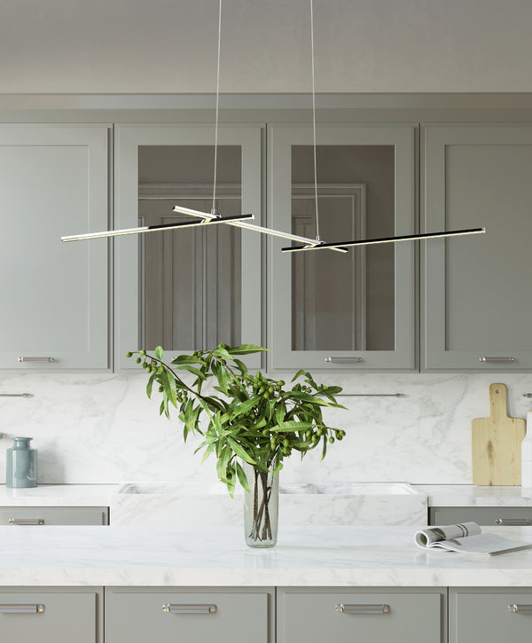 Suspension LED Thasos chromée