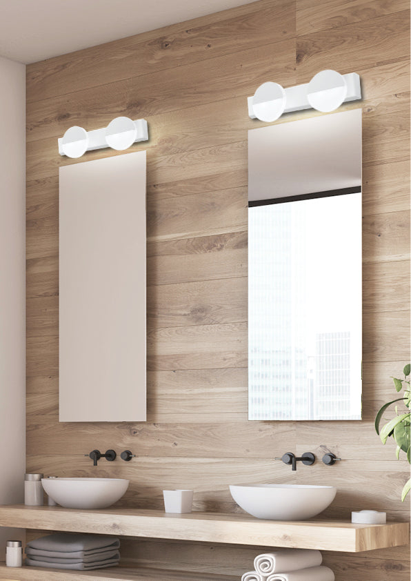 Applique murale LED Sing 2 lumières blanche
