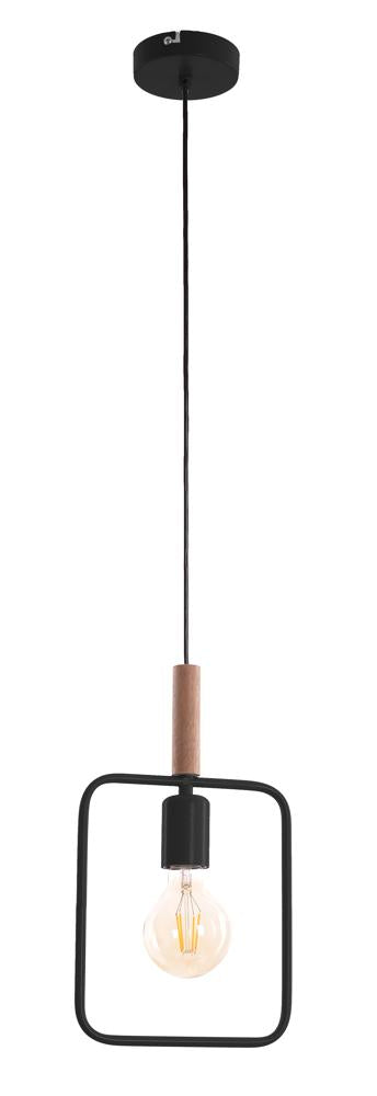 Suspension Frame noire, bois