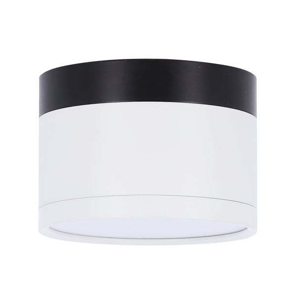 Spot plafond LED Tube blanc et noir