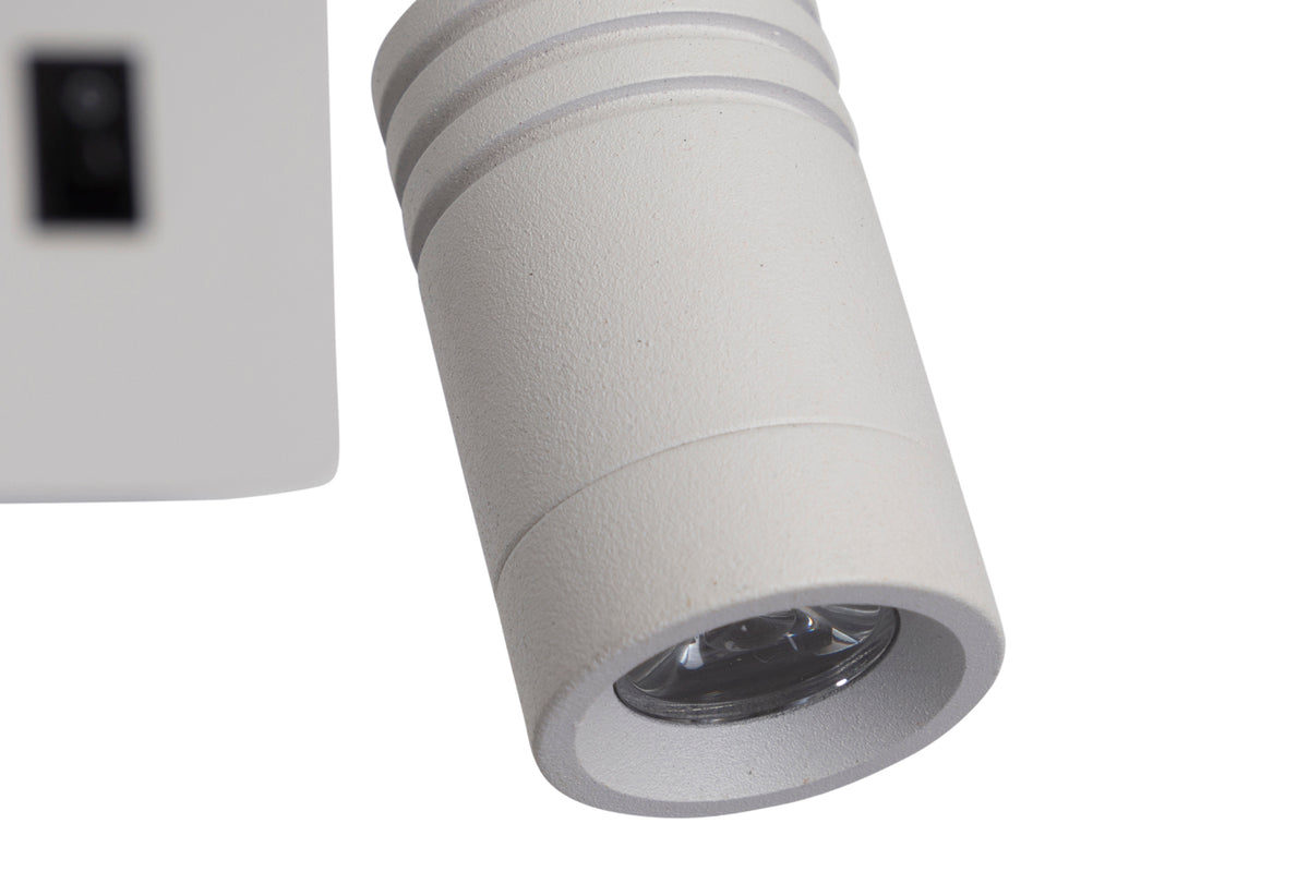 Applique murale LED Magnum 3 blanche, tissu