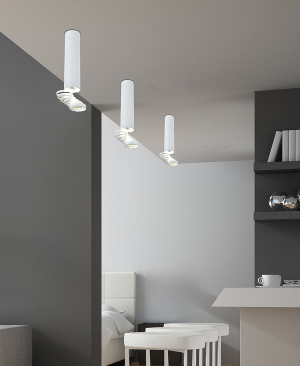 Spot plafond Tube, L 6 cm, H 30 cm