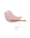 Applique murale LED Bird pour chambre d'enfant rose, bois (réf. 21-85054)