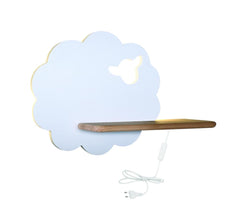 Applique murale LED Sheep pour chambre d'enfant blanche, bois (réf. 21-85139)
