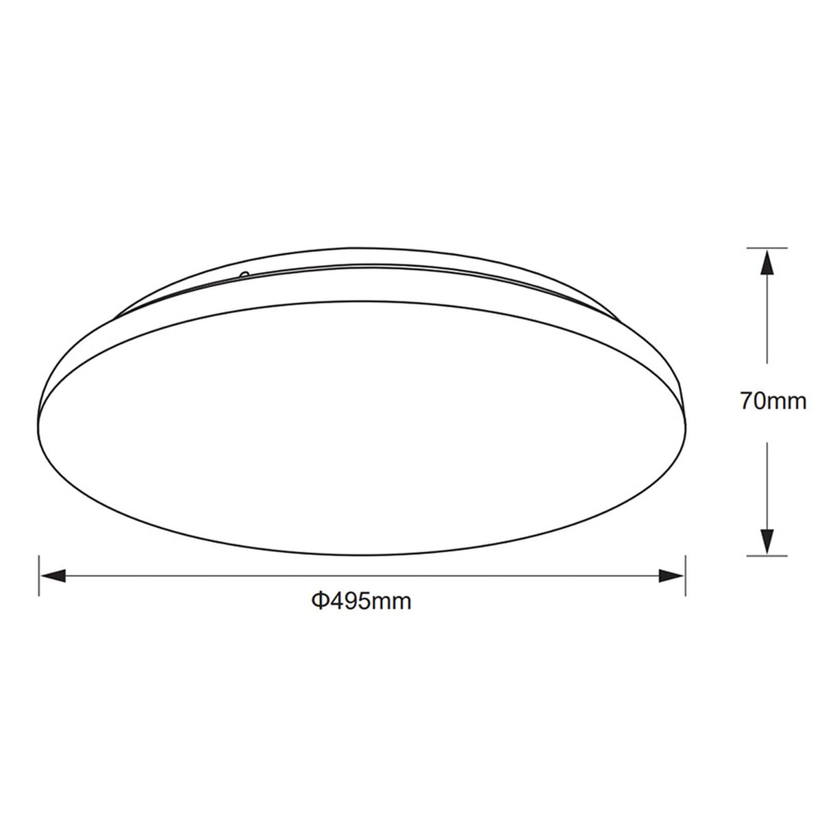 Plafonnier LED Zero II blanc, Ø 49,5 cm, 3000 K