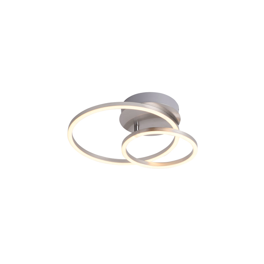 Plafonnier Ivanka acier, L 29 cm