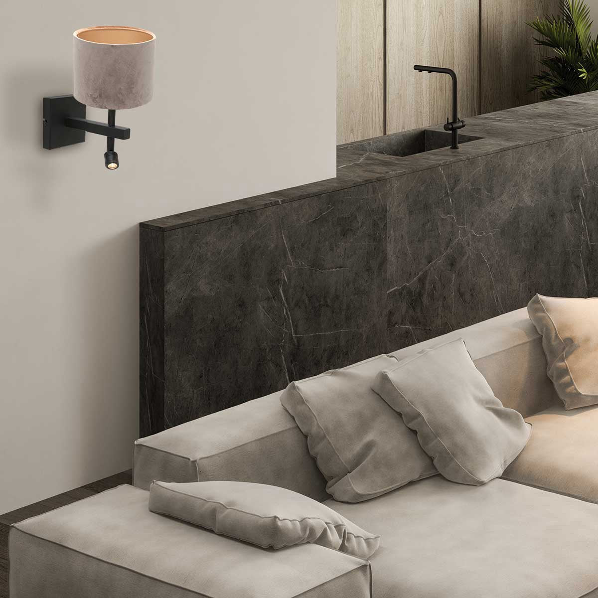Applique murale Stang noir