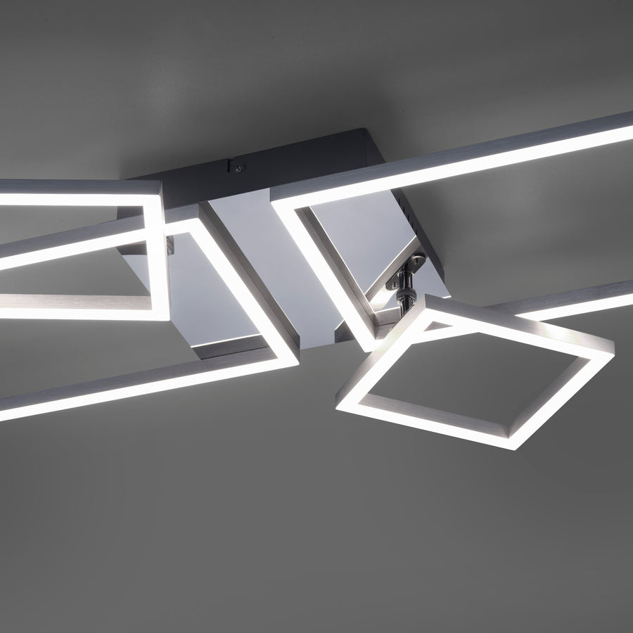 Plafonnier Iven acier, L 33,8 cm