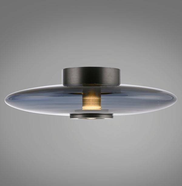 Plafonnier Pure Vitrum gris, verre