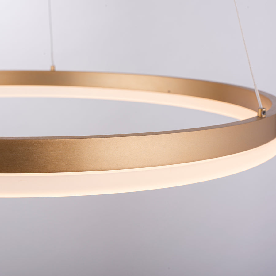 Suspension Titus laiton mat, L 60 cm