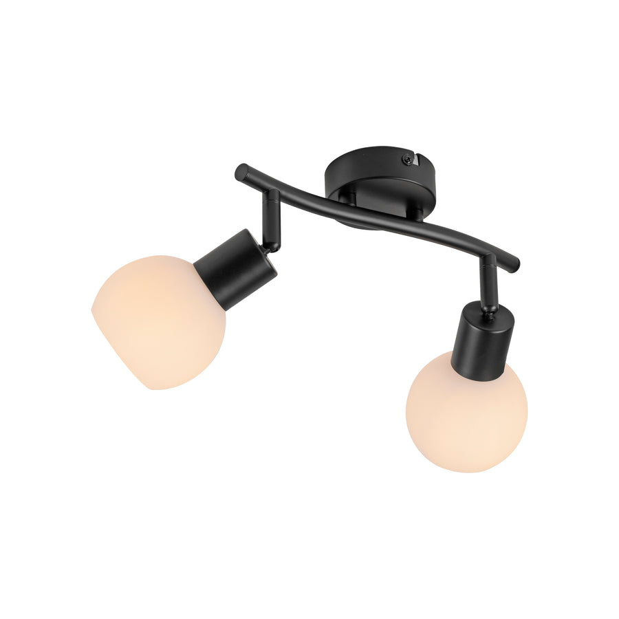 Plafonnier Loki 2 lumières noir