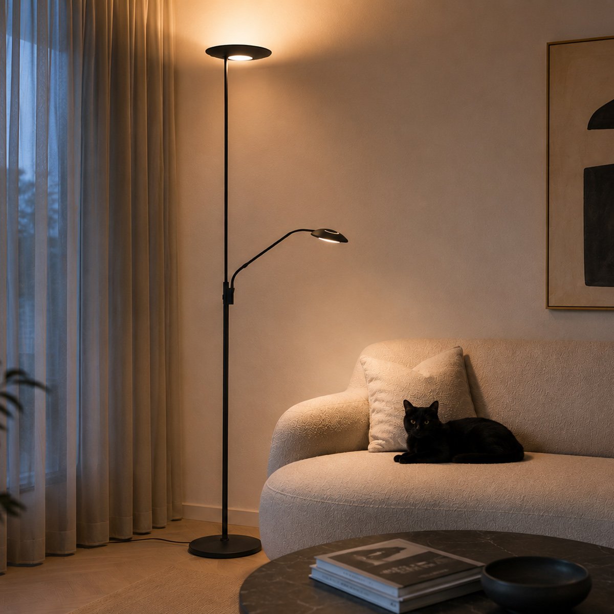 Lampadaire Zenith2 noir