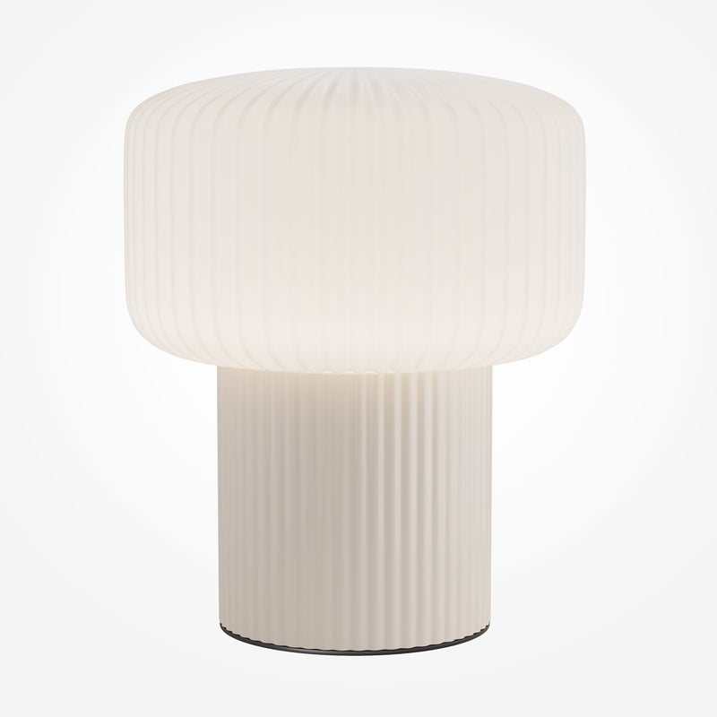 Omaggio Nachttischlampe beige