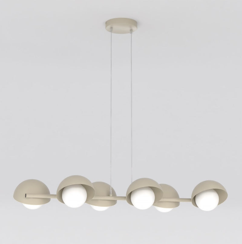 Suspension Boom 6 lumières moka