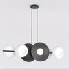 Lustre Volume 6 lumières noir et blanc