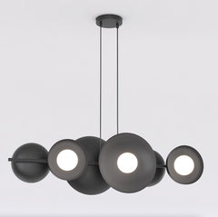Lustre Volume 6 lumières noir